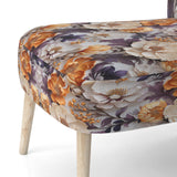Beige And Purple Cottage Flowers Composition - Cottage Accent Side Chair