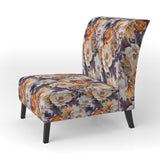 Beige And Purple Cottage Flowers Composition - Cottage Accent Side Chair