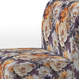 Beige And Purple Cottage Flowers Composition - Cottage Accent Side Chair
