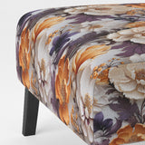 Beige And Purple Cottage Flowers Composition - Cottage Accent Side Chair
