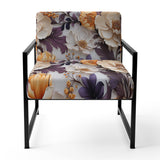 Beige And Purple Cottage Flowers Composition - Cottage Accent Side Chair