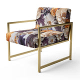 Beige And Purple Cottage Flowers Composition - Cottage Accent Side Chair