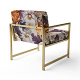 Beige And Purple Cottage Flowers Composition - Cottage Accent Side Chair