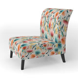 Botanical Pastel Color Flowers Composition - Bohemian Arm Chair
