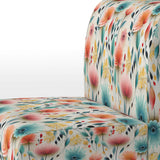 Botanical Pastel Color Flowers Composition - Bohemian Arm Chair