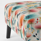 Botanical Pastel Color Flowers Composition - Bohemian Arm Chair