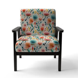 Botanical Pastel Color Flowers Composition - Bohemian Arm Chair