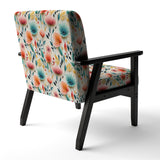 Botanical Pastel Color Flowers Composition - Bohemian Arm Chair