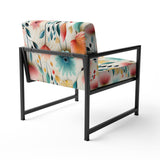 Botanical Pastel Color Flowers Composition - Bohemian Arm Chair