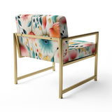 Botanical Pastel Color Flowers Composition - Bohemian Arm Chair
