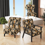 Elegant Beige Rose Harmony - Cottage Accent Side Chair
