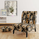 Elegant Beige Rose Harmony - Cottage Accent Side Chair