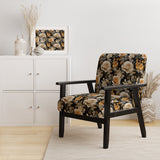 Elegant Beige Rose Harmony - Cottage Accent Side Chair