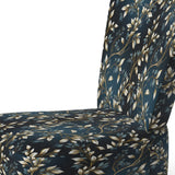 Gold And Blue Royal Botanical Vines - Cottage Accent Side Chair