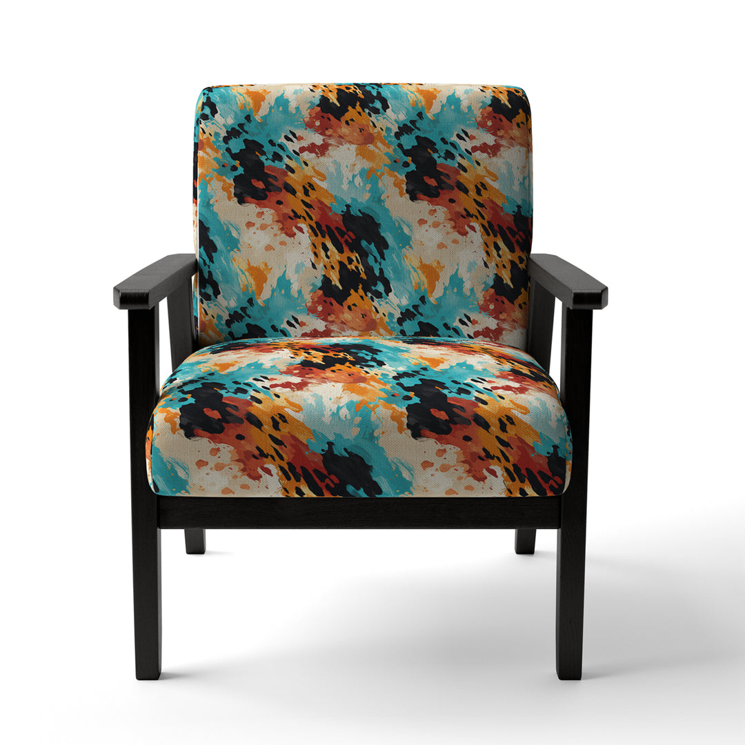 Artistic Expression Tell And Black - Glam Accent Slipper Chair