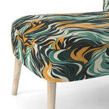 Jungle Majesty In Orange And Green - Modern Accent Side Chair