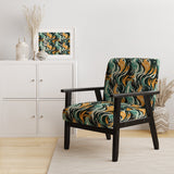 Jungle Majesty In Orange And Green - Modern Accent Side Chair