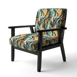 Jungle Majesty In Orange And Green - Modern Accent Side Chair