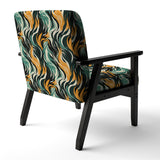 Jungle Majesty In Orange And Green - Modern Accent Side Chair
