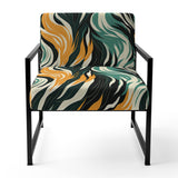 Jungle Majesty In Orange And Green - Modern Accent Side Chair