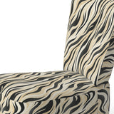 Retro Futurism In Beige And Black Waves - Modern Arm Chair