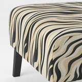 Retro Futurism In Beige And Black Waves - Modern Arm Chair