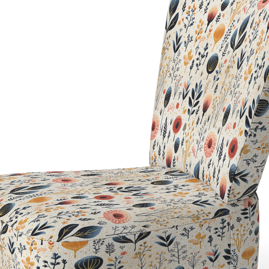 Love In The Wild Coral And Beige Flower - Bohemian Arm Chair