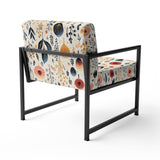 Love In The Wild Coral And Beige Flower - Bohemian Arm Chair