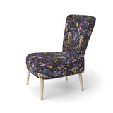 Romantic Blue And Purple Paisleys - Cottage Accent Side Chair