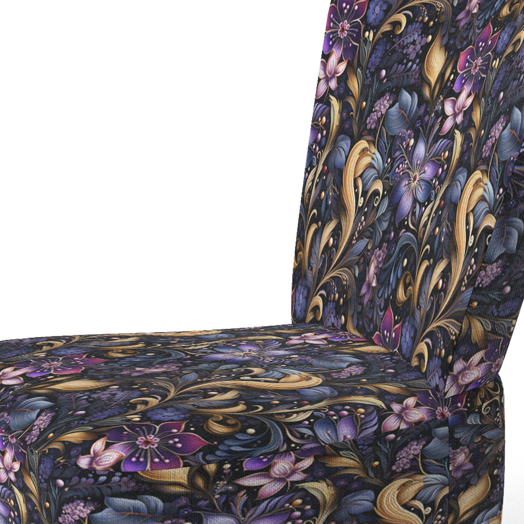 Romantic Blue And Purple Paisleys - Cottage Accent Side Chair