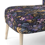 Romantic Blue And Purple Paisleys - Cottage Accent Side Chair