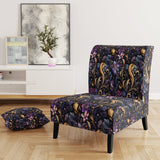 Romantic Blue And Purple Paisleys - Cottage Accent Side Chair