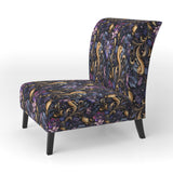 Romantic Blue And Purple Paisleys - Cottage Accent Side Chair