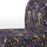 Romantic Blue And Purple Paisleys - Cottage Accent Side Chair