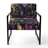 Romantic Blue And Purple Paisleys - Cottage Accent Side Chair