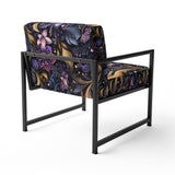Romantic Blue And Purple Paisleys - Cottage Accent Side Chair