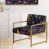 Romantic Blue And Purple Paisleys - Cottage Accent Side Chair