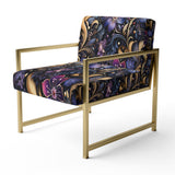 Romantic Blue And Purple Paisleys - Cottage Accent Side Chair