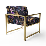 Romantic Blue And Purple Paisleys - Cottage Accent Side Chair