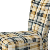 Black And Cream Plaid Sophistication- Upholstered Accent Chair