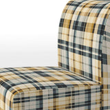 Black And Cream Plaid Sophistication- Upholstered Accent Chair