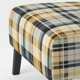 Black And Cream Plaid Sophistication- Upholstered Accent Chair