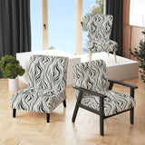 Black And White Zebra Monochromatic Elegance - Modern Accent Slipper Chair