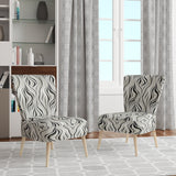 Black And White Zebra Monochromatic Elegance - Modern Accent Slipper Chair