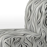 Black And White Zebra Monochromatic Elegance - Modern Accent Slipper Chair