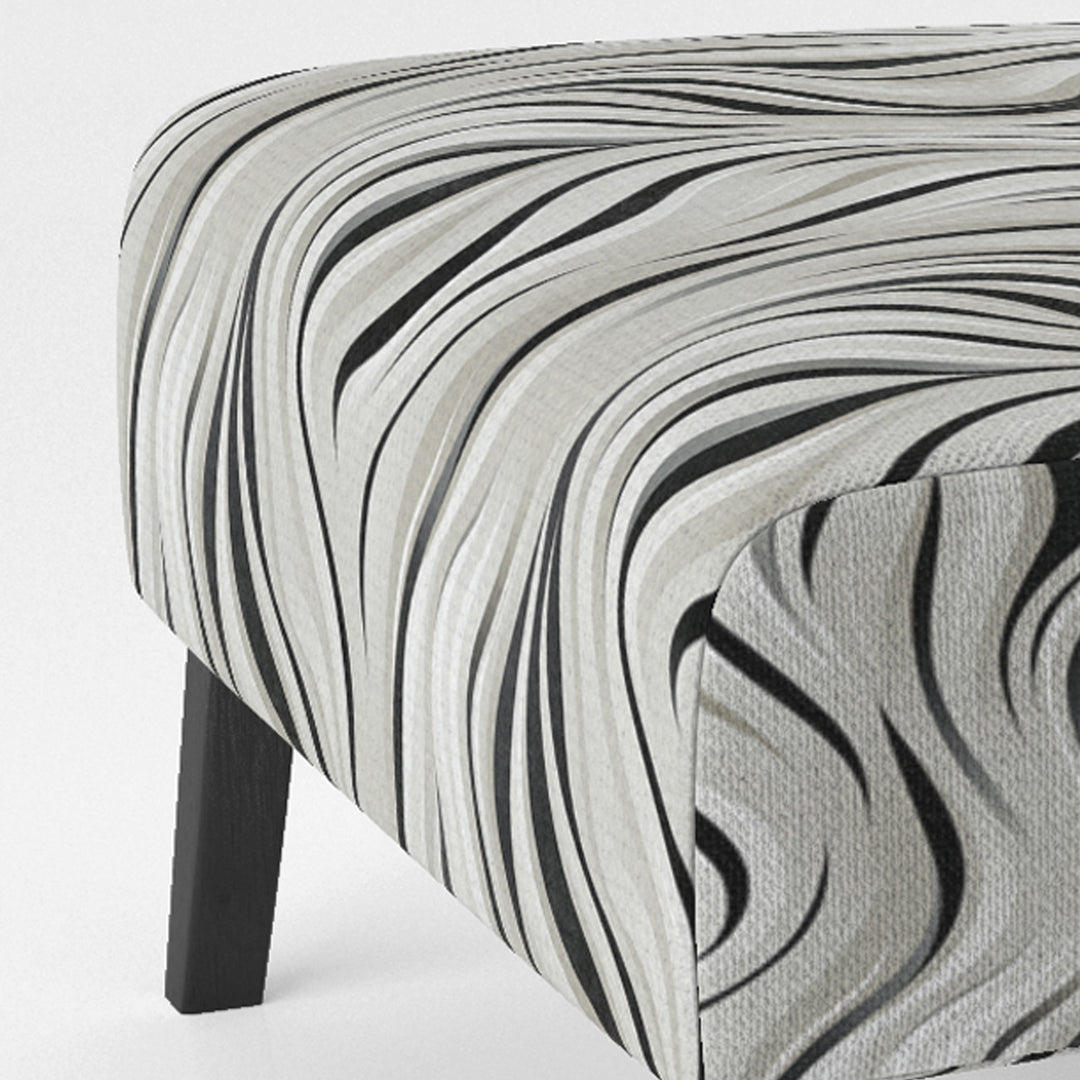 Black And White Zebra Monochromatic Elegance - Modern Accent Slipper Chair