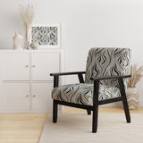 Black And White Zebra Monochromatic Elegance - Modern Accent Slipper Chair