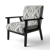 Black And White Zebra Monochromatic Elegance - Modern Accent Slipper Chair
