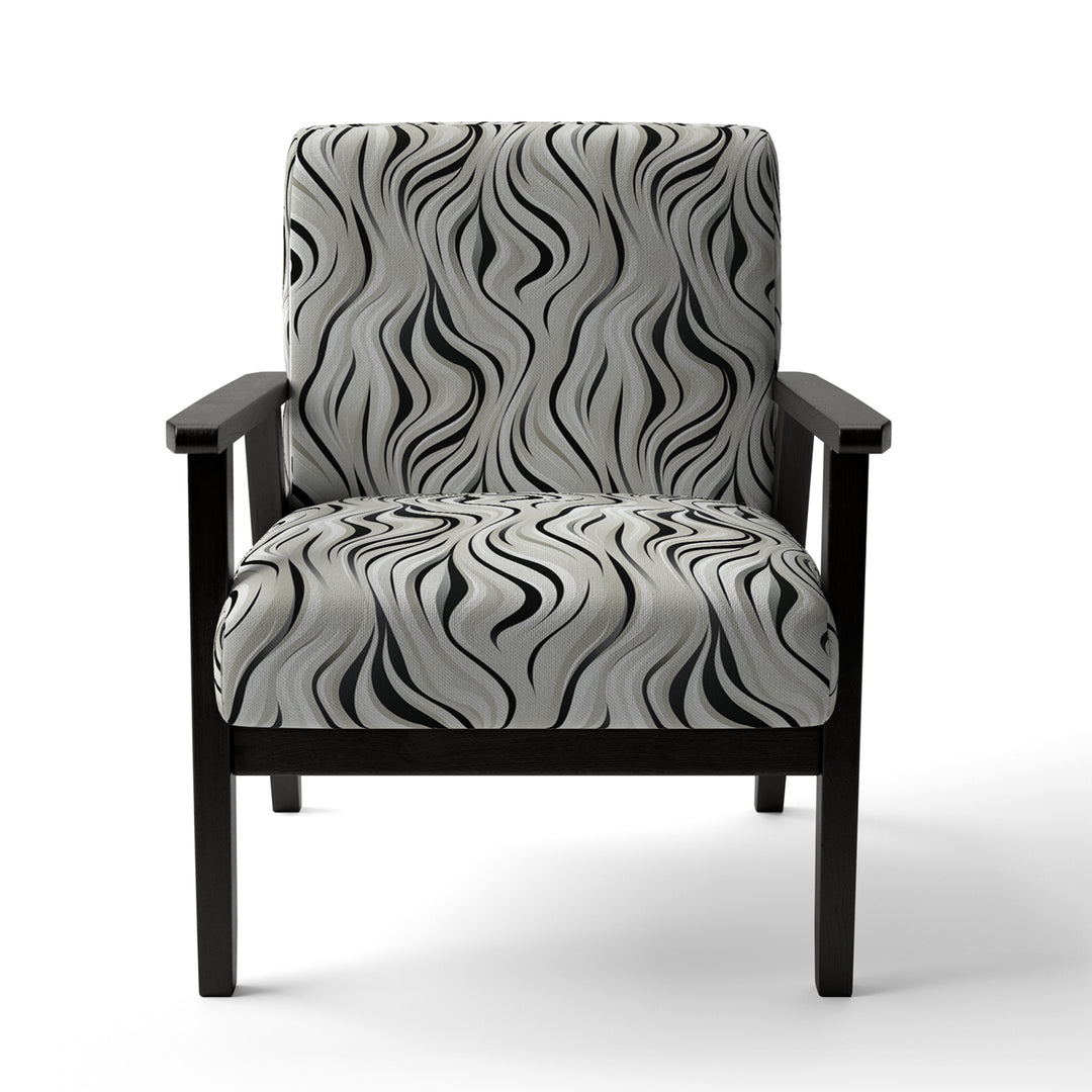Black And White Zebra Monochromatic Elegance - Modern Accent Slipper Chair