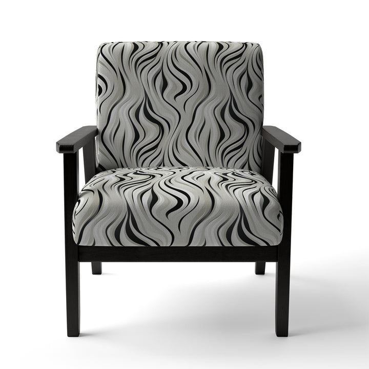 Black And White Zebra Monochromatic Elegance - Modern Accent Slipper Chair